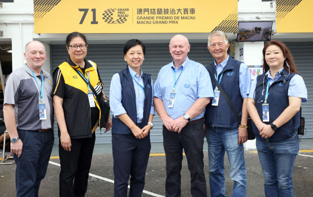 PACEMAKER, BELFAST, 14/11/2024: The Briggs Equipment North West 200 and Macau Grand Prix have enjoyed a close working relationship for many years. This week race director, Mervyn Whyte, has been working as rider liaison at the 2024 event alongside the NW200's Chief Marshal, Cathal Cunning and their Macau Grand Prix counterparts Patrick and Priscilla Castro, Bonnie Cheong and Anabela Jorge. PICTURE BY STEPHEN DAVISON